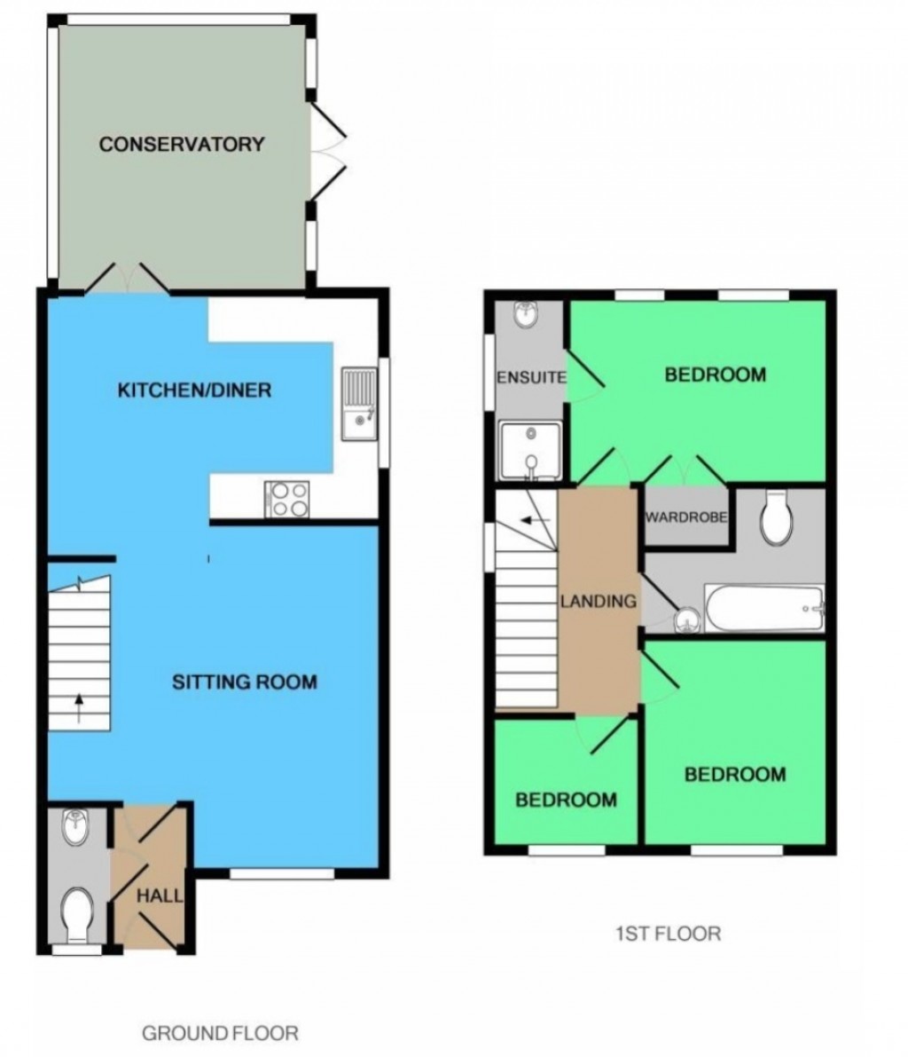 Floorplans For Faulkeners Way, Trimley St. Mary