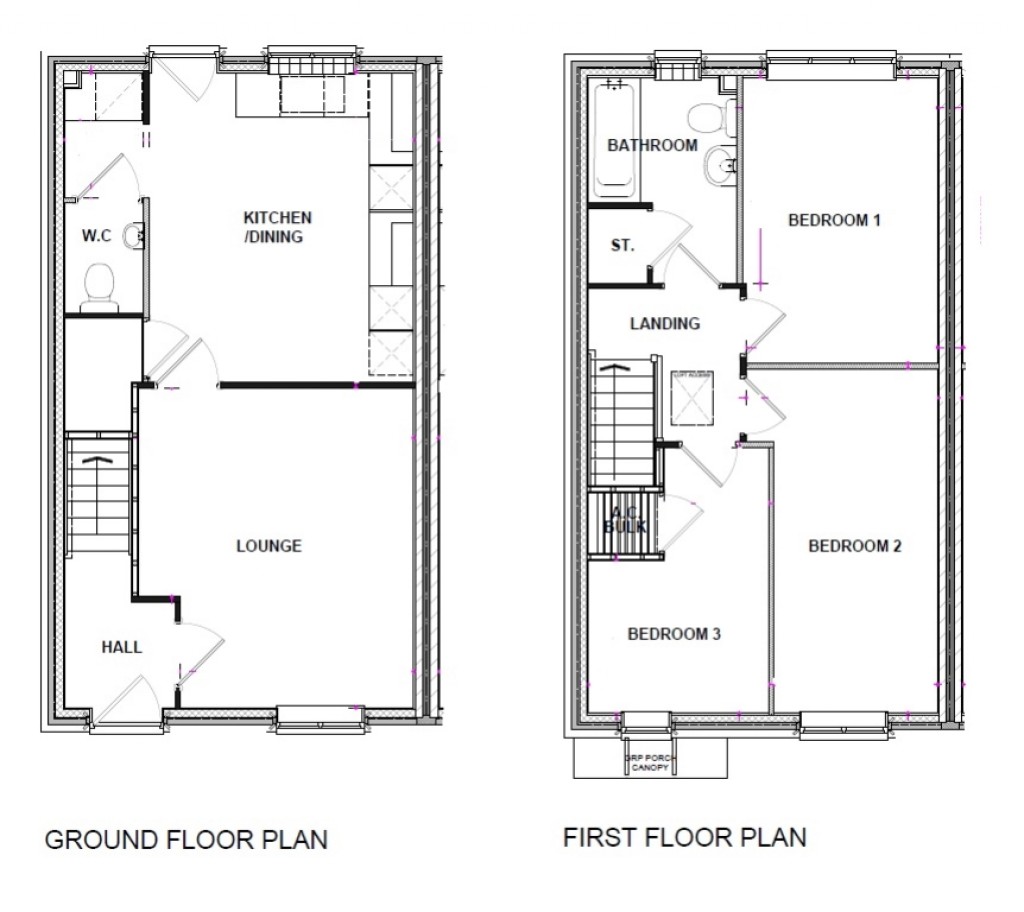 Floorplans For Florence Mews, Felixstowe