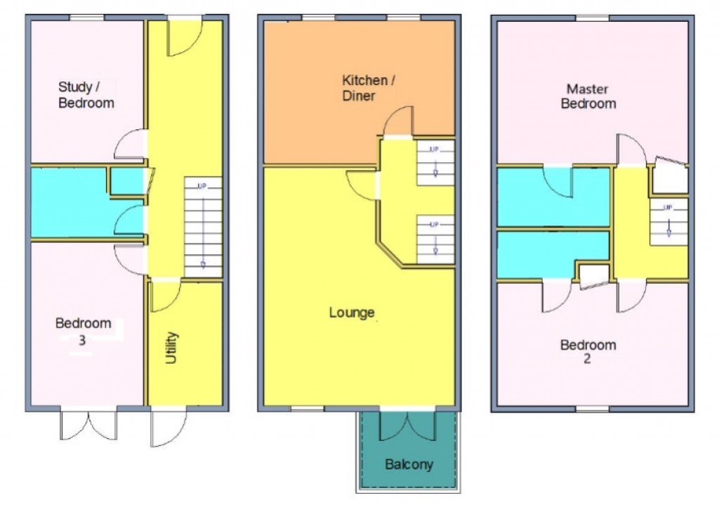 Floorplans For Red Hall Court, Felixstowe