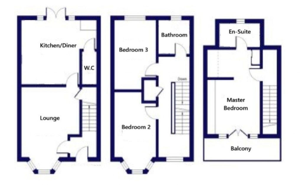 Floorplans For Marine Parade Walk, Felixstowe