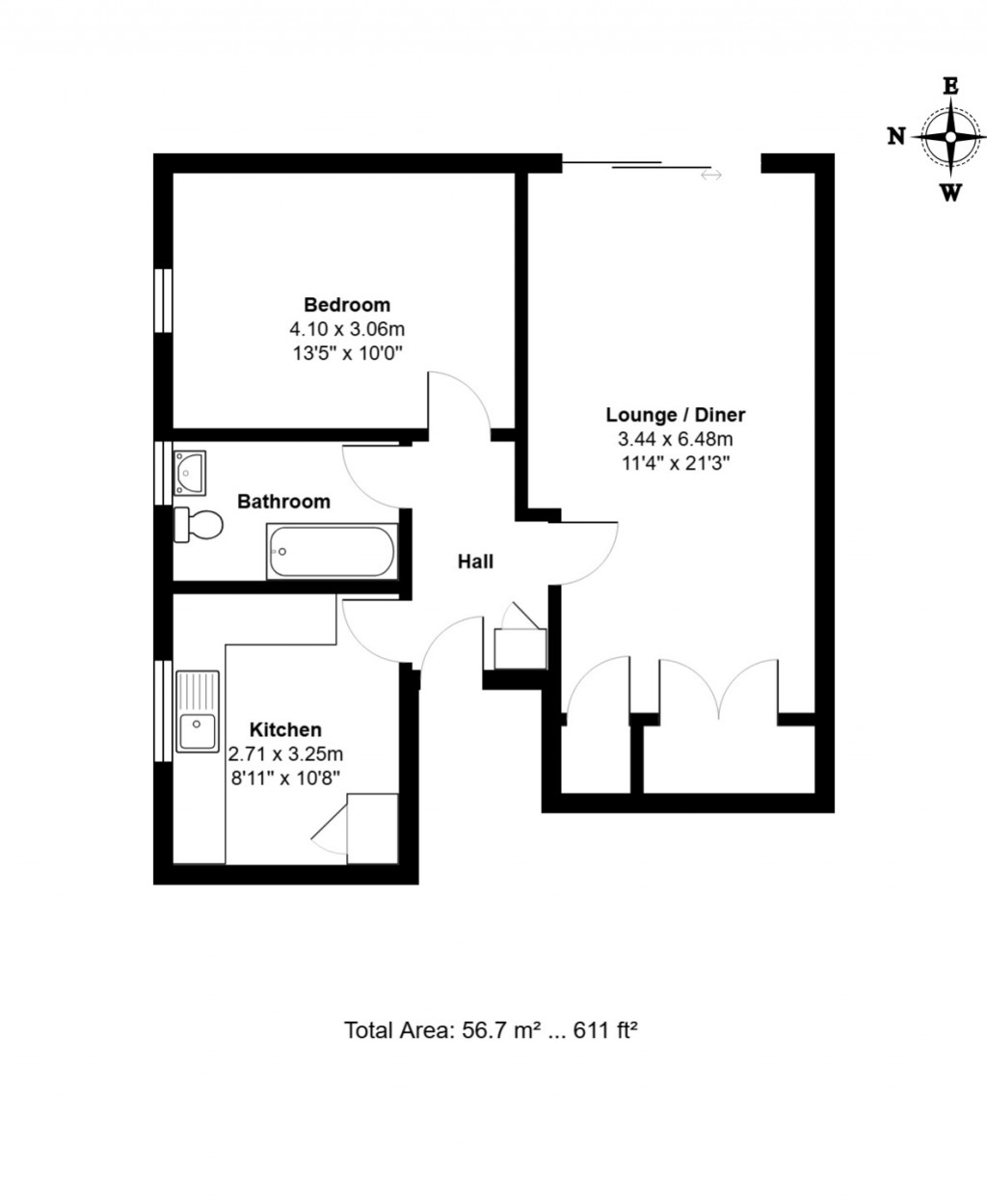 Floorplans For Newbury House, Britannia Road, IP4