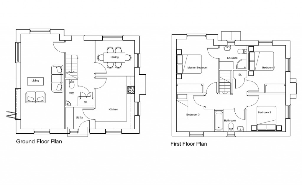 Floorplans For High Road, Trimley St. Martin