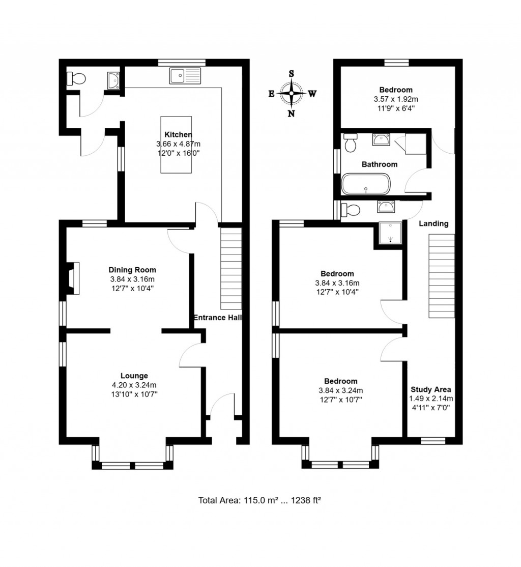 Floorplans For Ranelagh Road, Felixstowe