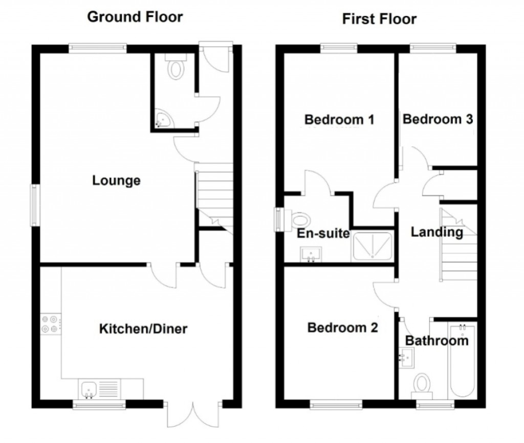 Floorplans For Walton Hall Drive, Felixstowe