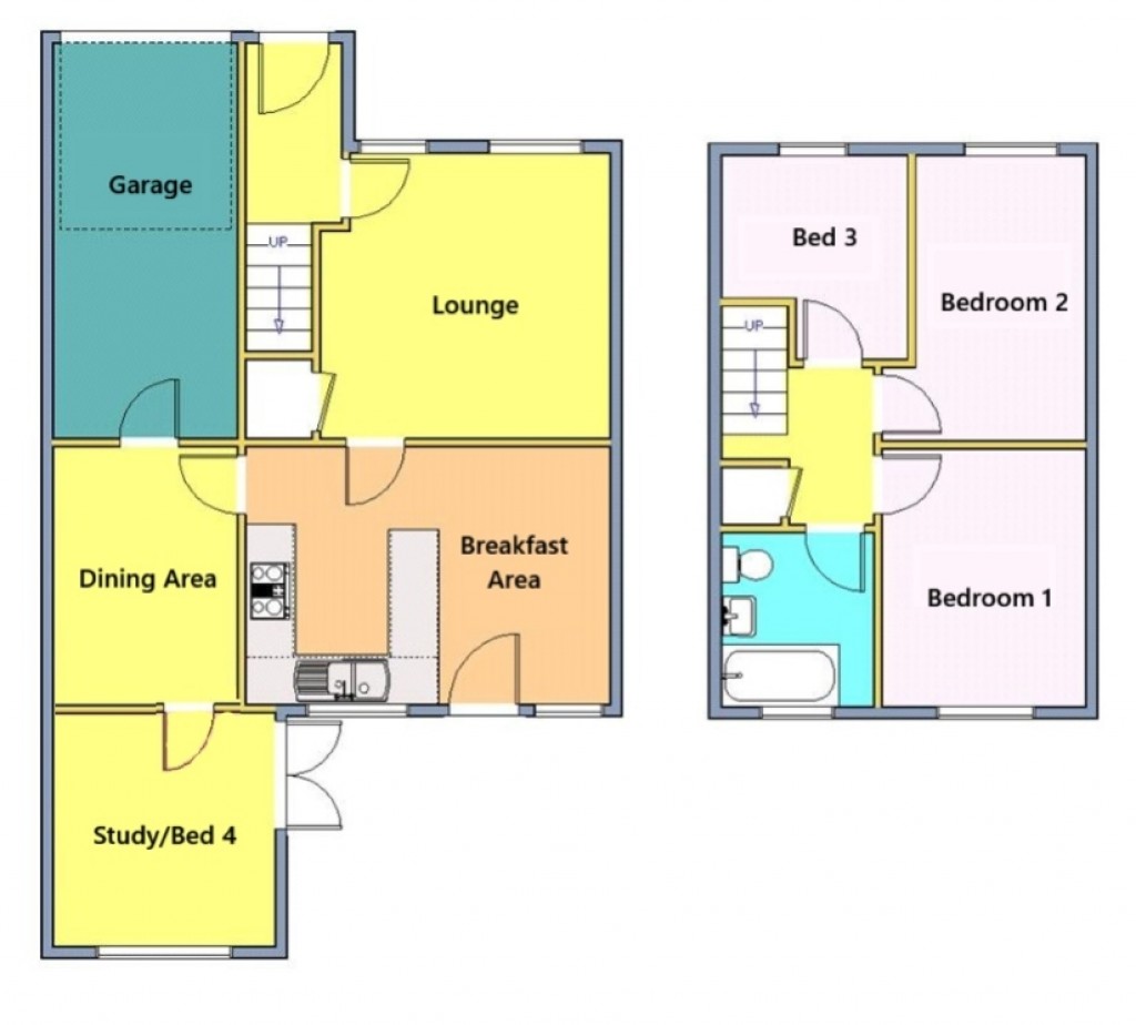 Floorplans For Farriers Went, Trimley St. Mary