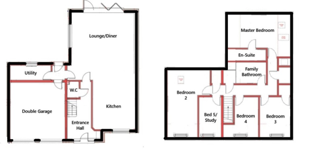 Floorplans For Gaymers Lane, Trimley St Mary