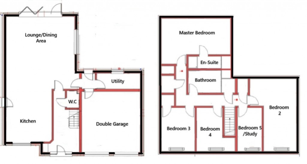 Floorplans For Gaymers Lane, Trimley St Mary