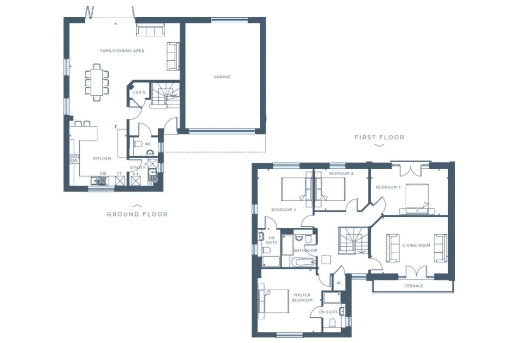 Floorplans For The Tennyson, Laureate Fields, Felixstowe
