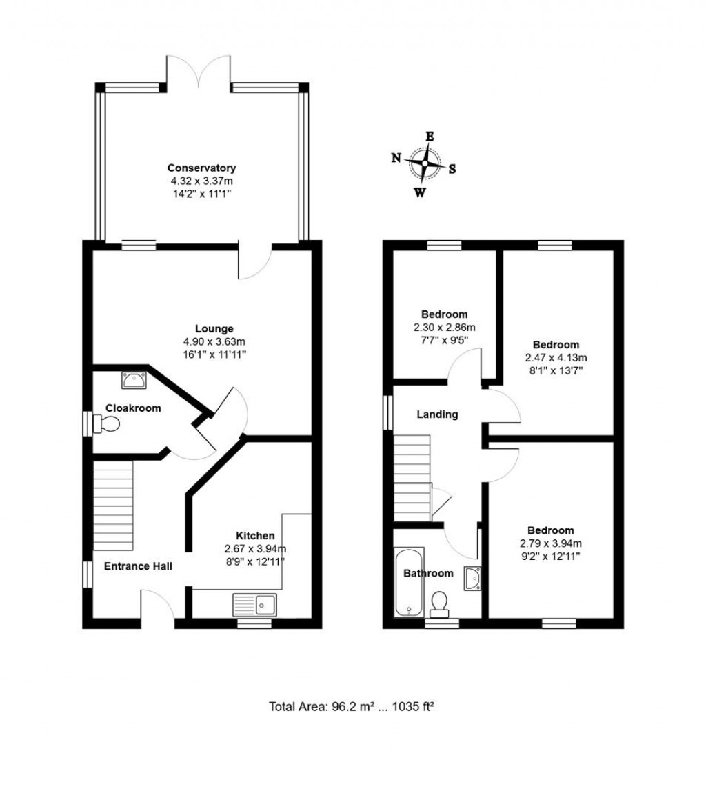 Floorplans For Meadow Close, Stowmarket
