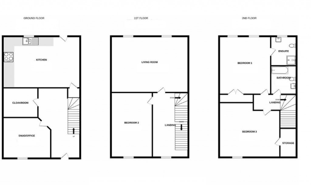 Floorplans For Curlew Close, Stowmarket