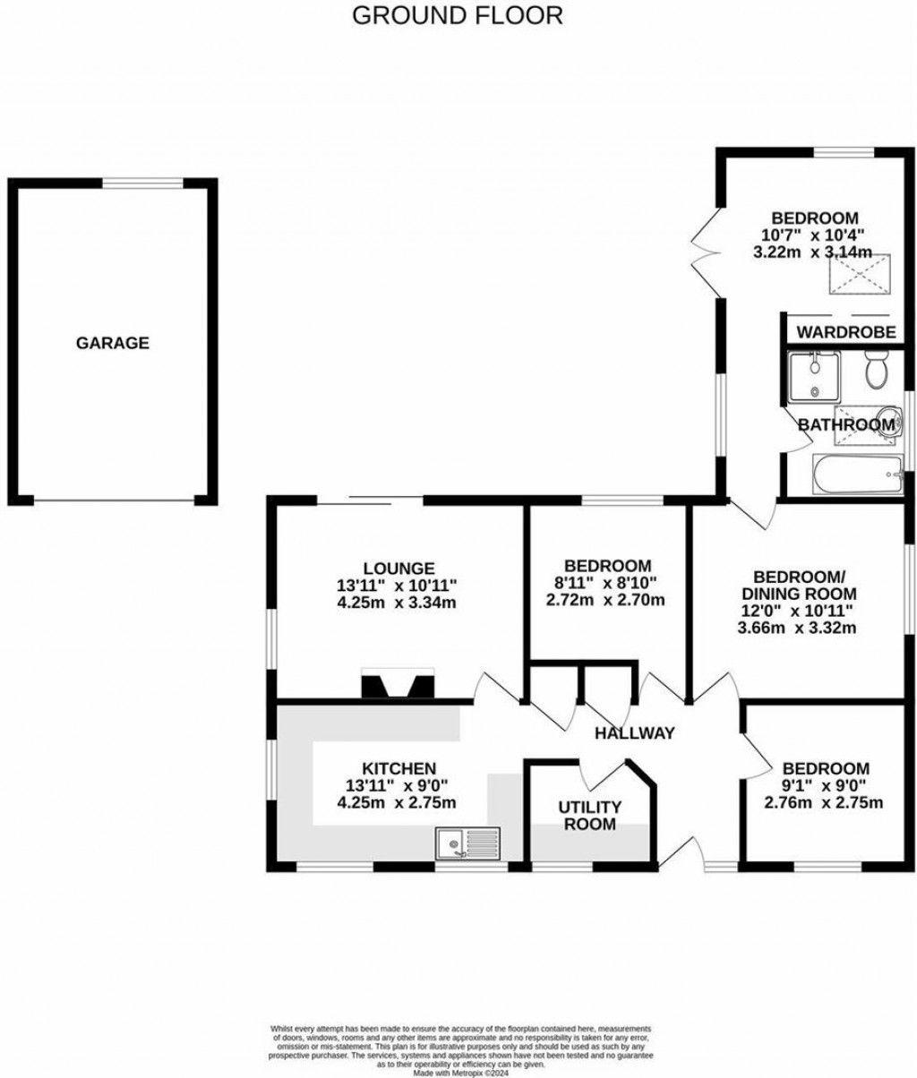 Floorplans For Bowl Road, Battisford Tye, Stowmarket