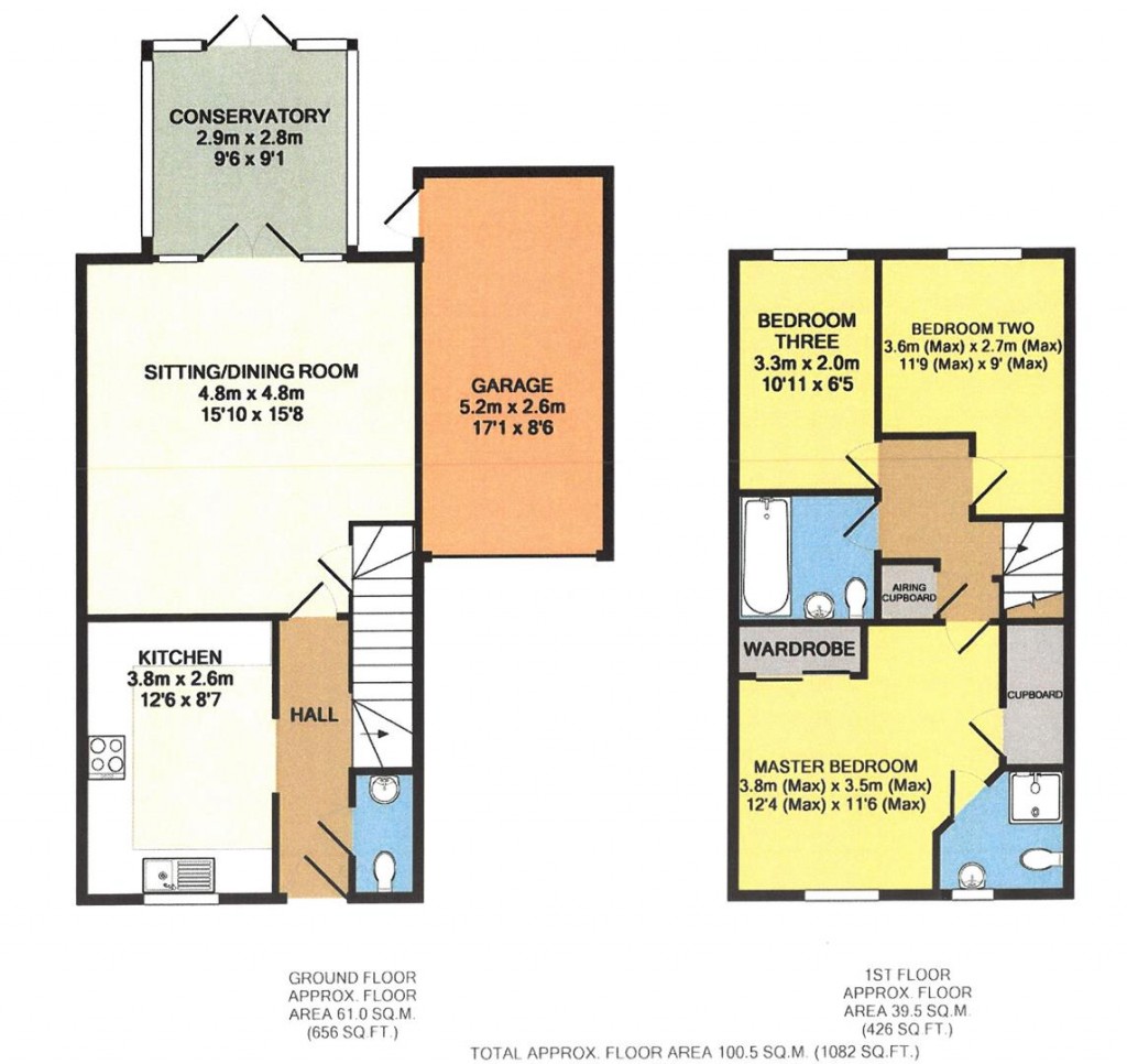 Floorplans For Greenfinch Close, Stowmarket