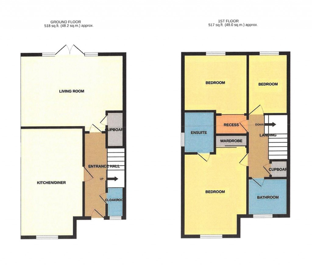 Floorplans For Selion Way, Elmswell, Bury St. Edmunds