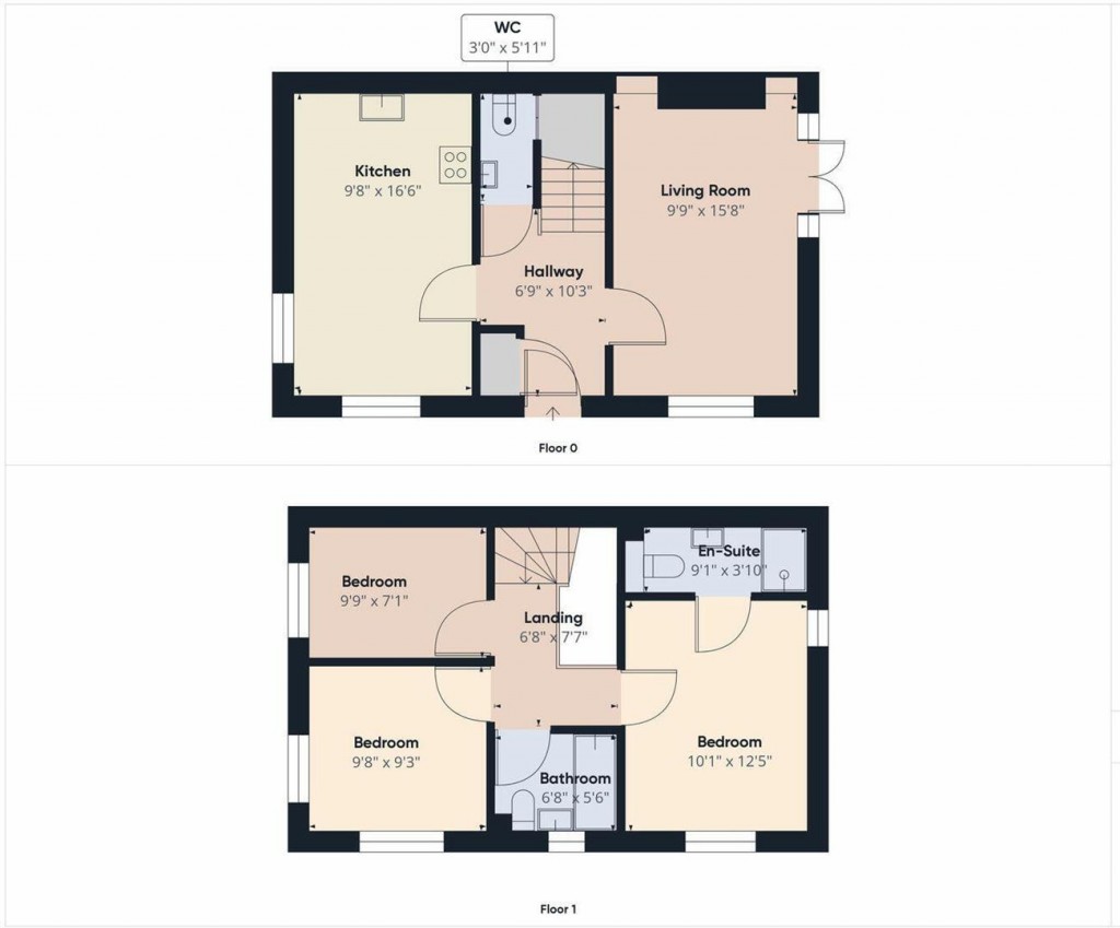 Floorplans For Brooke Way, Stowmarket