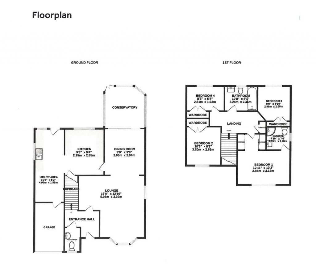 Floorplans For Robin Close, Thurston, Bury St. Edmunds