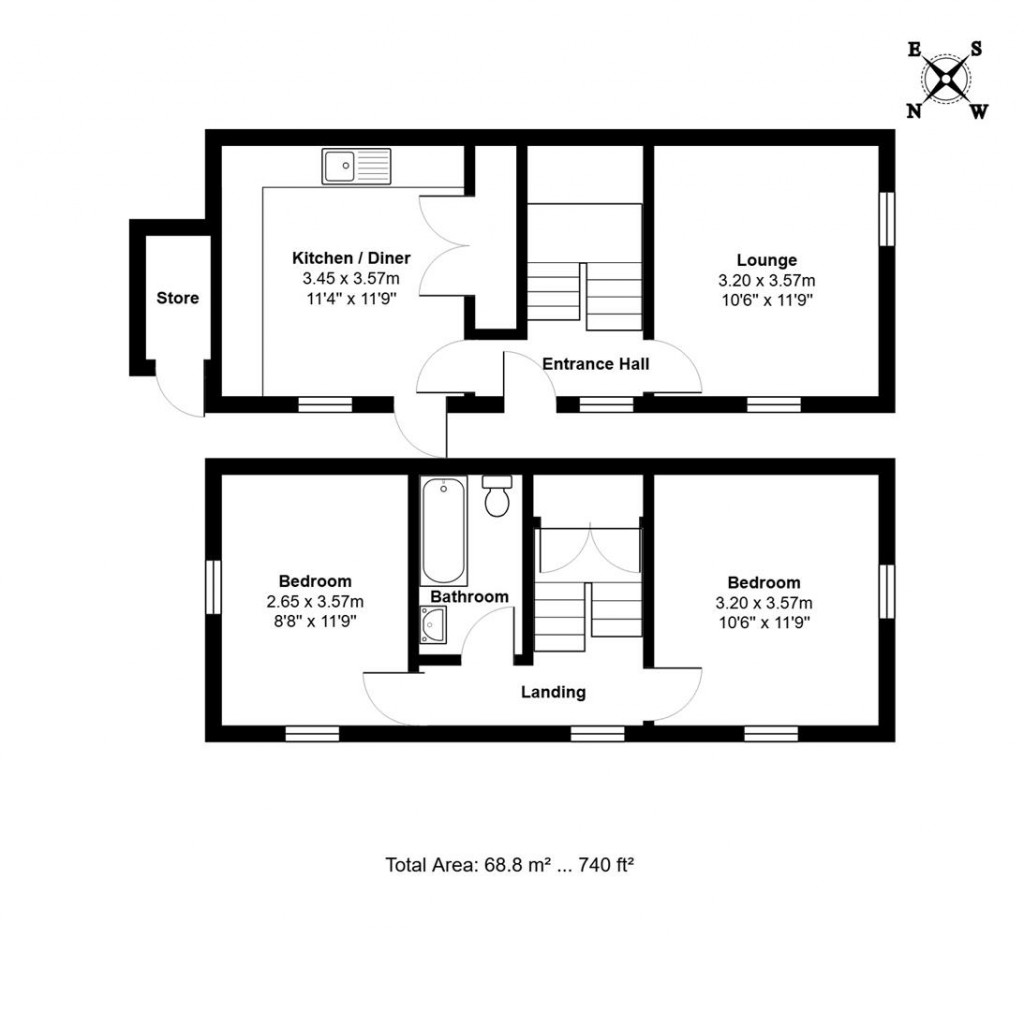 Floorplans For Church Walk, Stowmarket