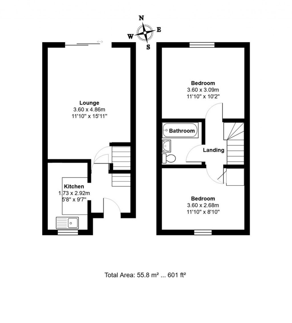 Floorplans For Finch Close, Stowmarket