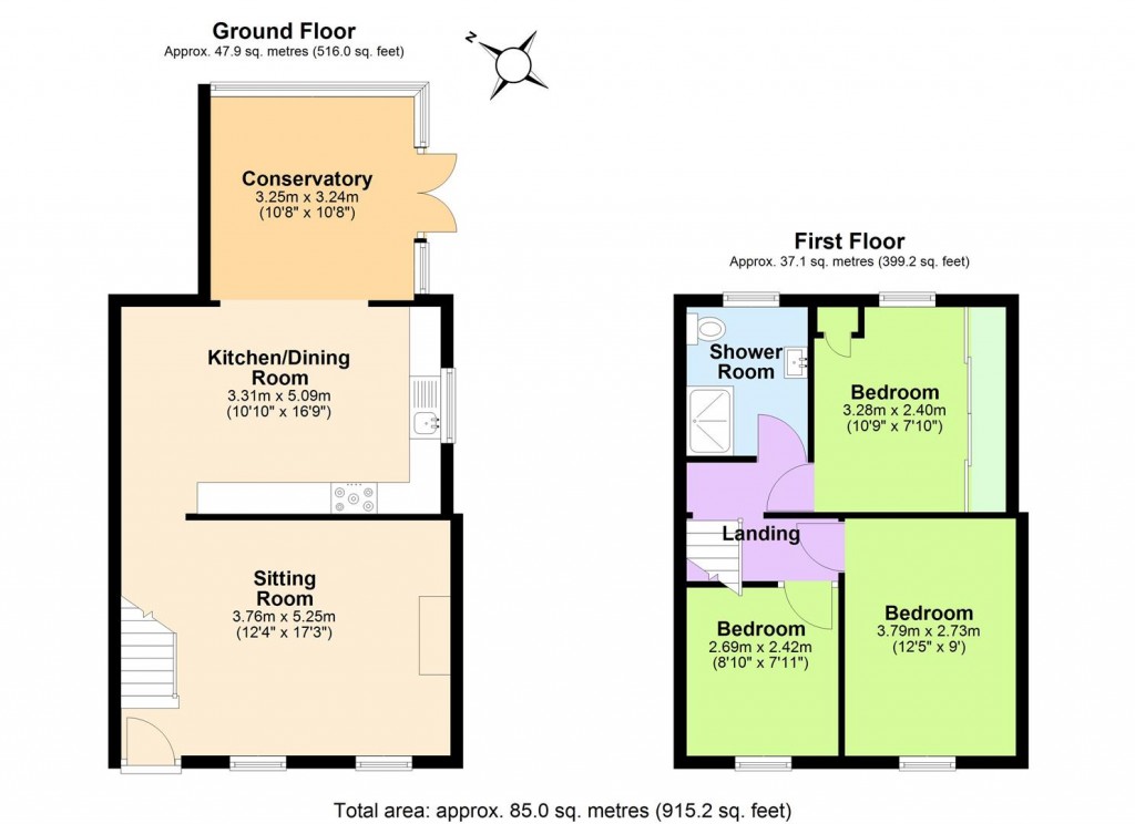 Floorplans For Stowmarket Road, Great Blakenham, Ipswich