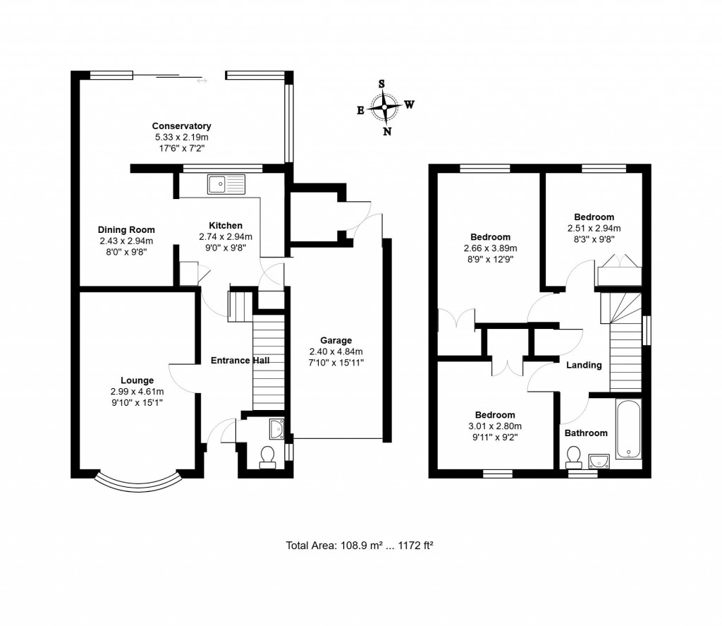 Floorplans For Bury Hill Close, Woodbridge