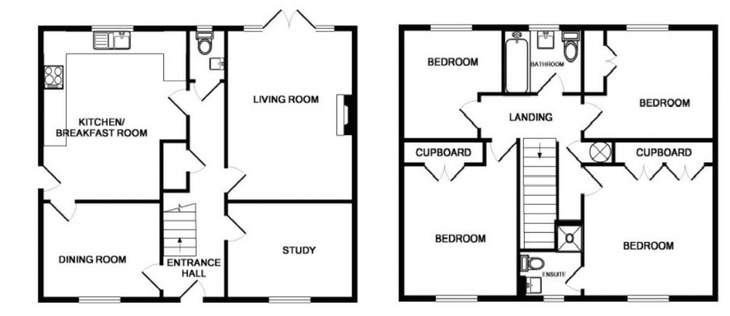 Floorplans For Pine Close, Rendlesham, Woodbridge