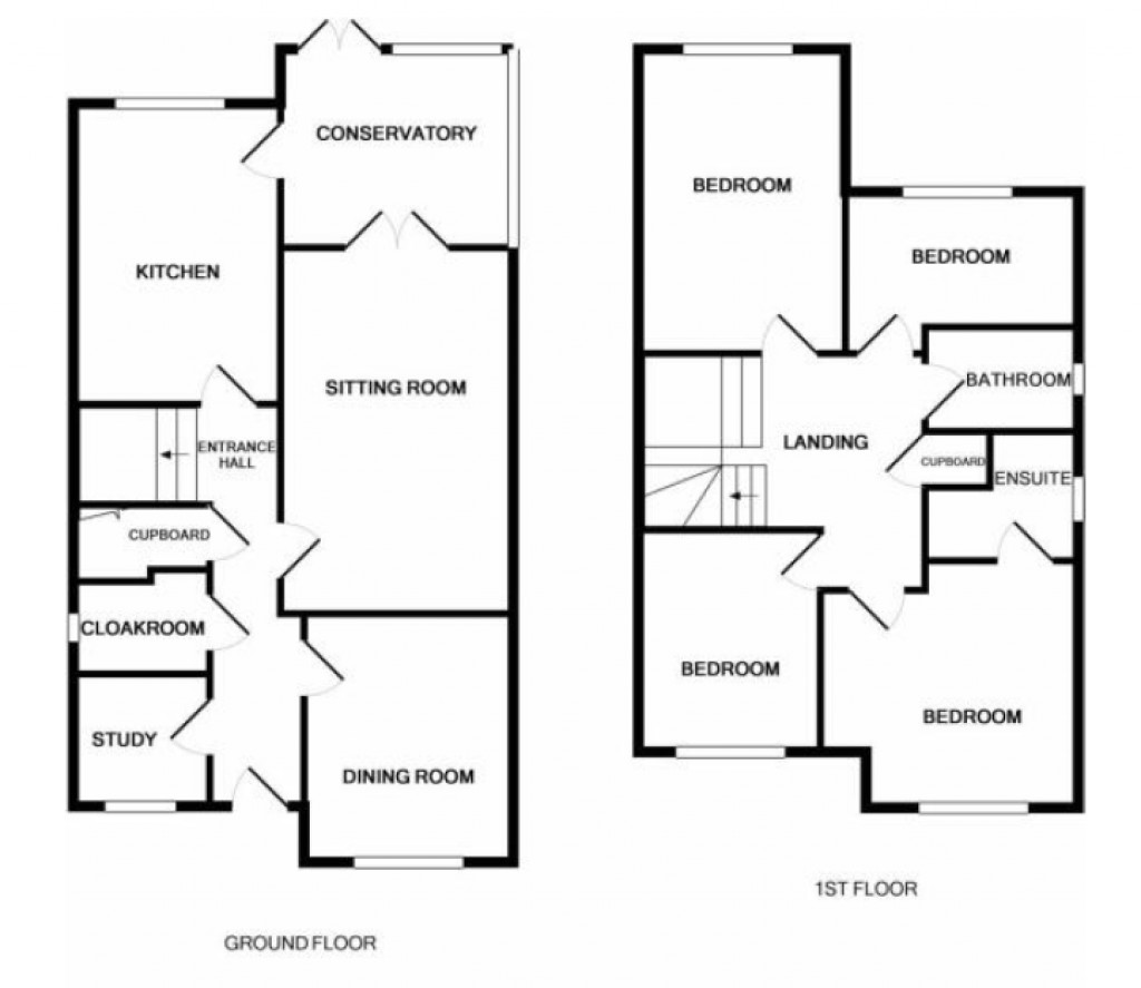 Floorplans For Magnolia Drive, Rendlesham, Suffolk
