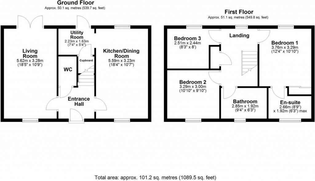 Floorplans For Martello Close, Bawdsey, Suffolk
